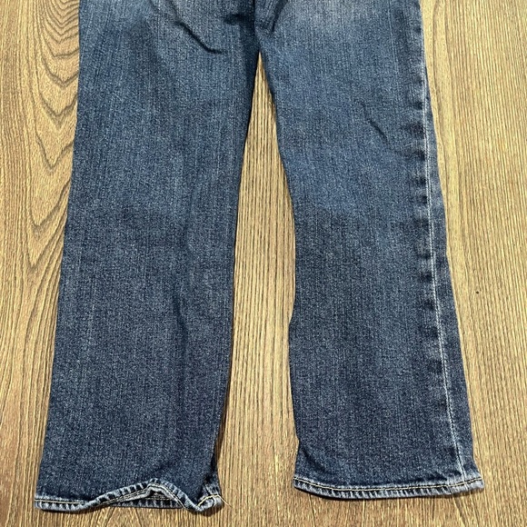 American Eagle Artist Jeans Straight Leg Low Rise Stretch Denim Dark Wash Size 2 - Picture 12 of 13